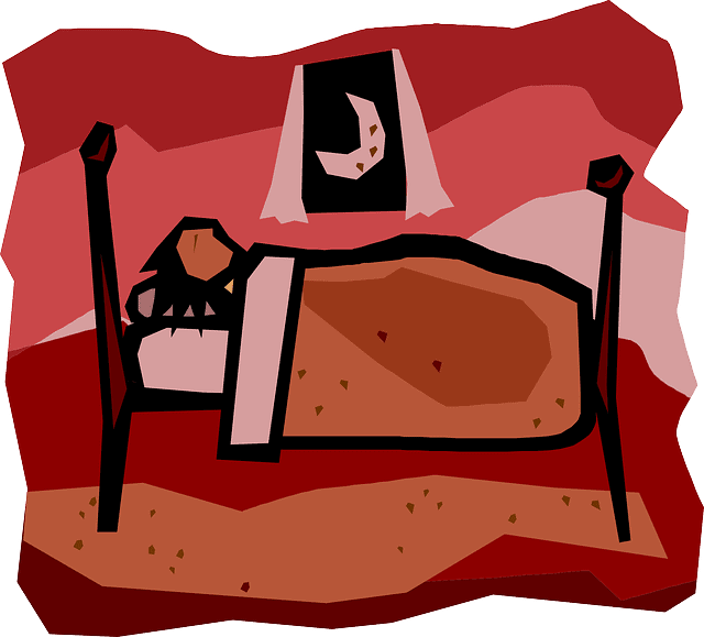 cartoon person sleeping and dreaming