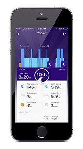 Sleep data provided by the Jawbone Up 24