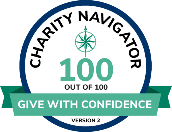 charity navigator 100 out of 100 logo