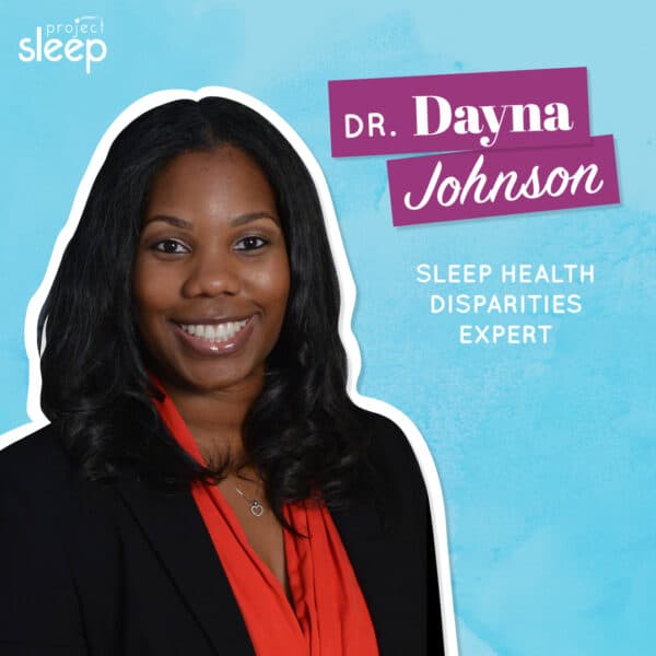Black woman smiling with shoulder-length hair in a black blazer and orange dress shirt. Dr. Dayna Johnson: sleep health disparities expert.