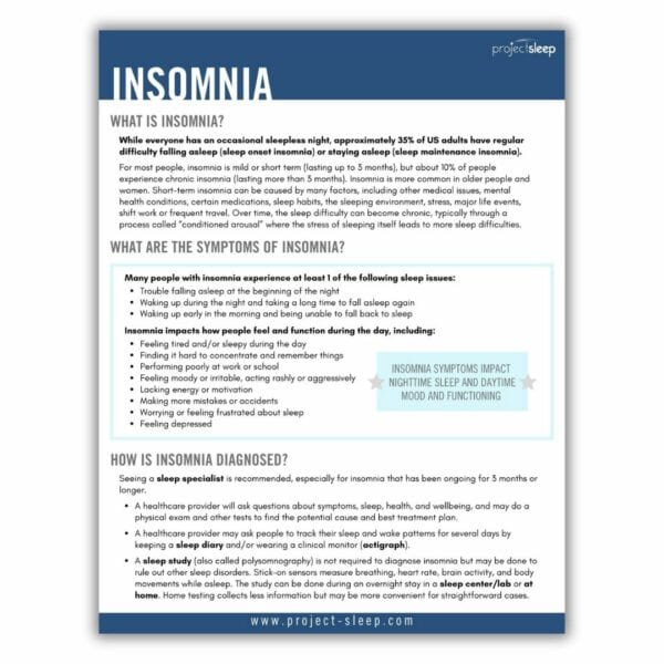 insomnia fact sheet