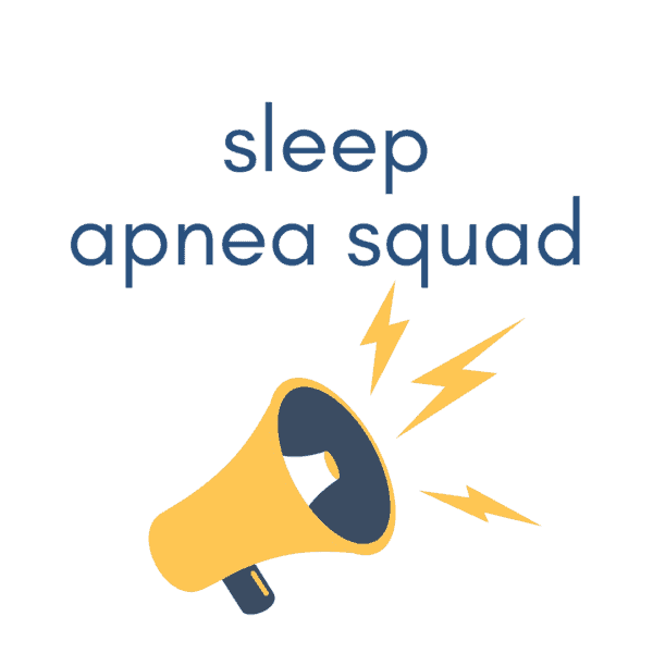 Title: Sleep Apnea Squad with an image of a megaphone